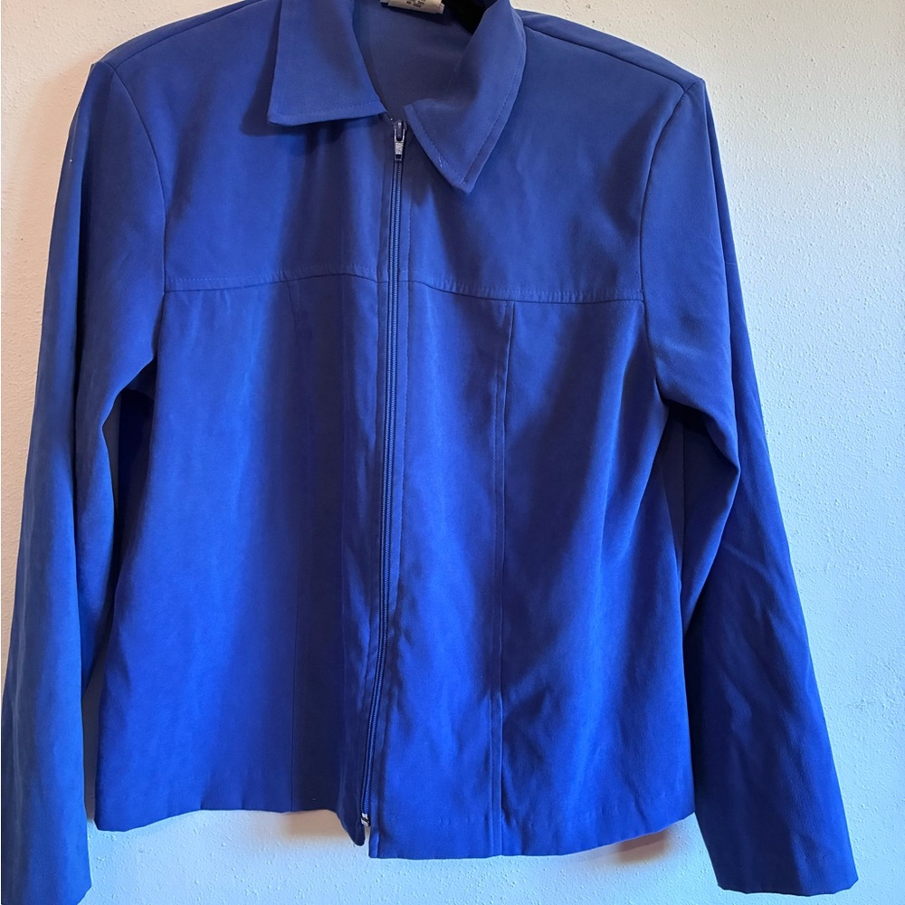Clio Vibrant Blue Suede feel Fabric